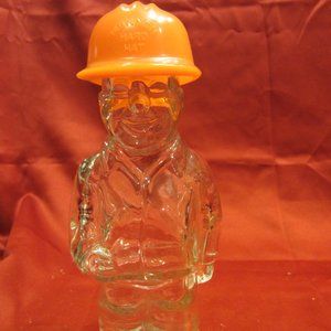 VTG 70'S MENNEN SKIN BRACER BOTTLE, 12OZ, MENNEN HARD HAT BOTTLE